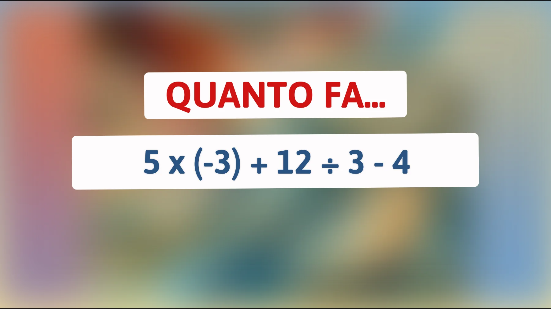 Scopri se sei un vero genio: la sfida matematica che confonde il 95% delle persone! Te la senti?"
