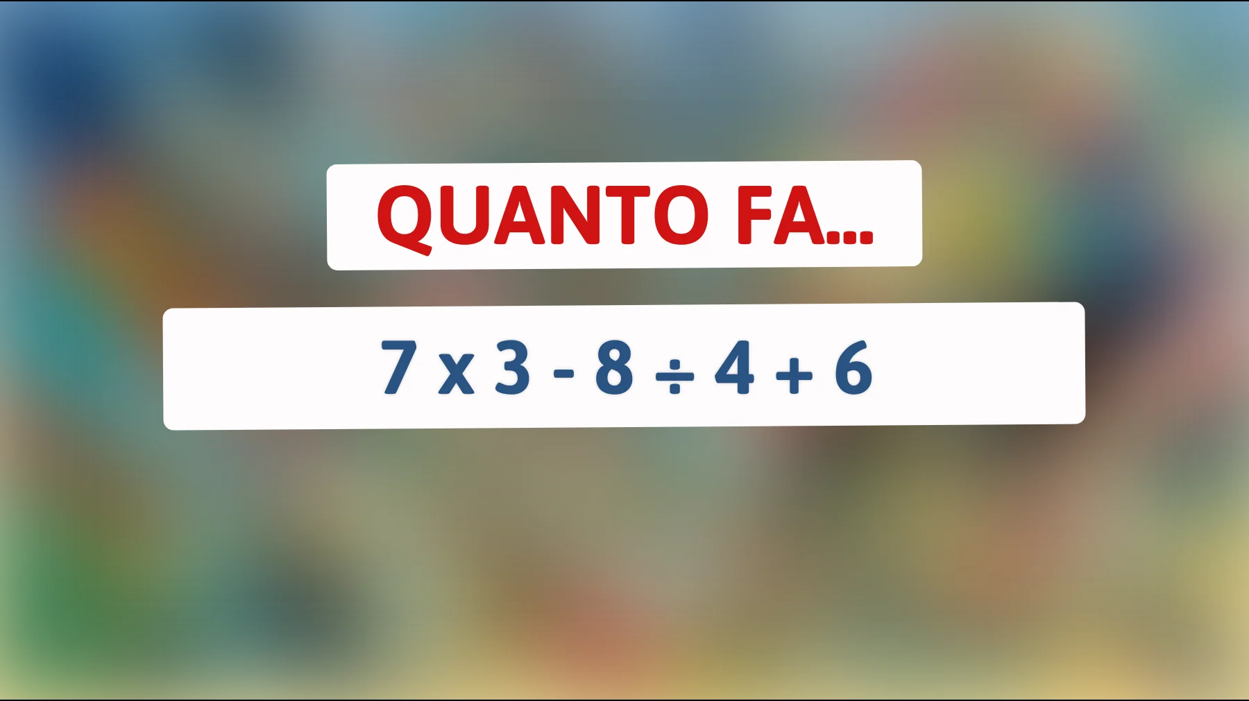 Sfida il tuo cervello: Solo i più intelligenti possono risolvere questo indovinello matematico! Sei all'altezza?"