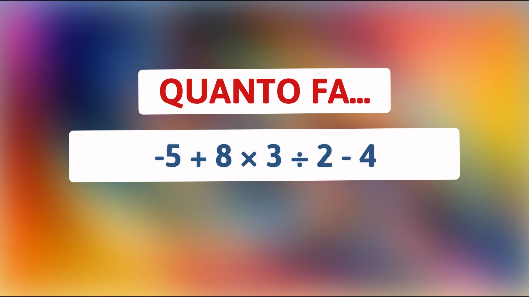 "Sfida il tuo cervello: scopri la soluzione che solo i veri geni possono calcolare!""