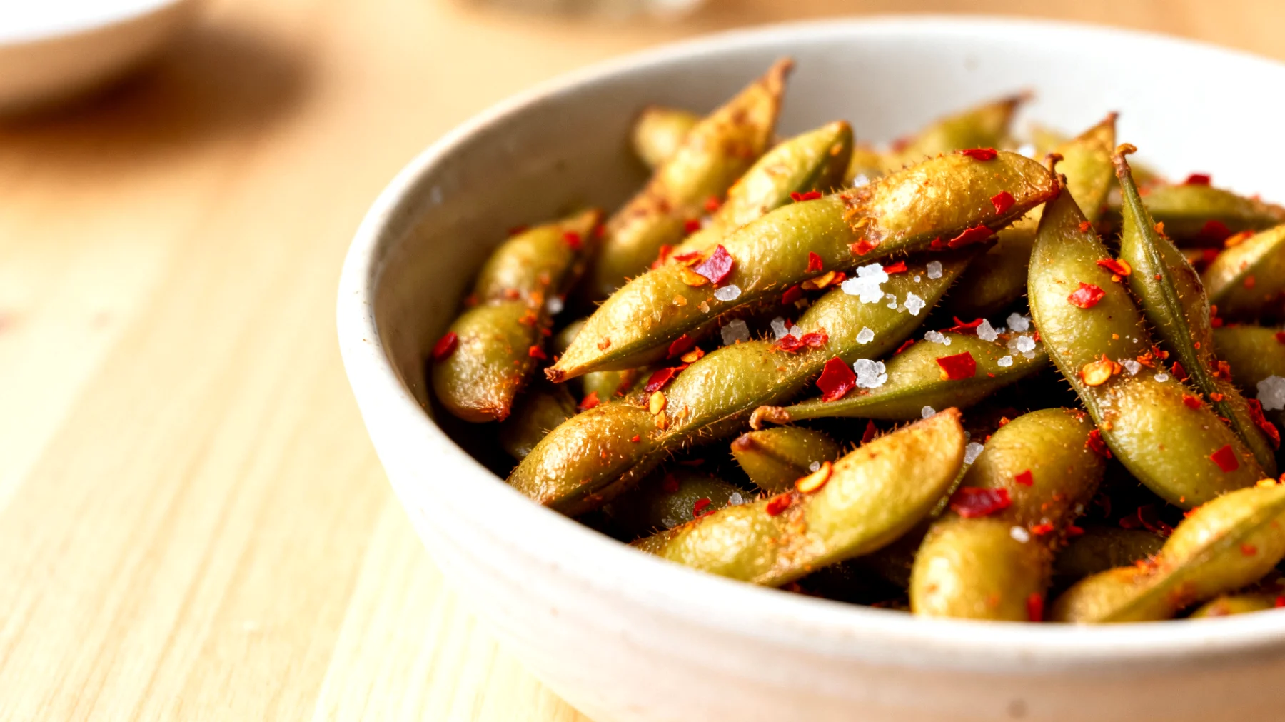 Edamame tostati con spezie"