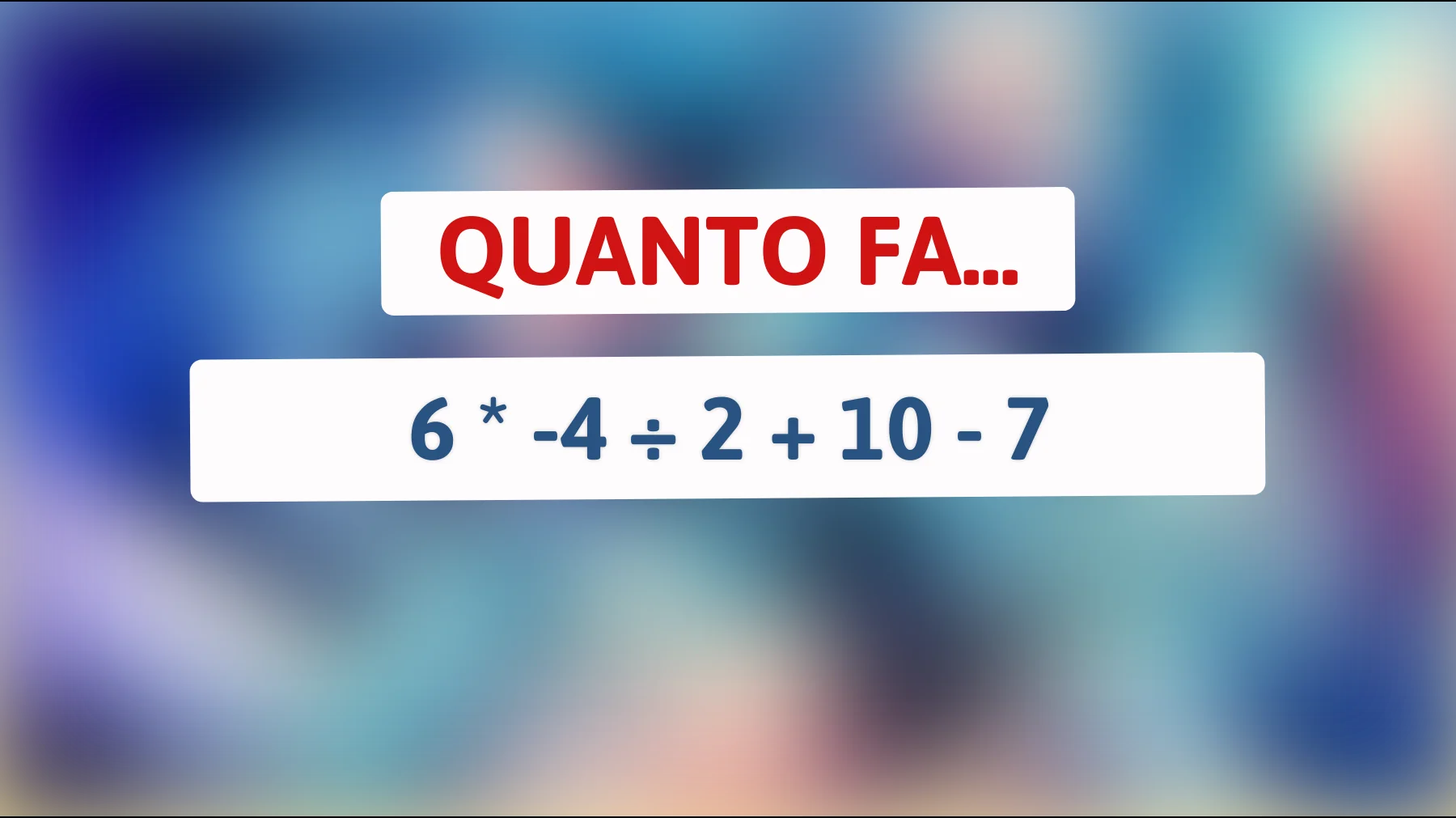 Il rompicapo aritmetico che solo il 10% delle persone riesce a risolvere! Sei abbastanza intelligente da riuscirci?"