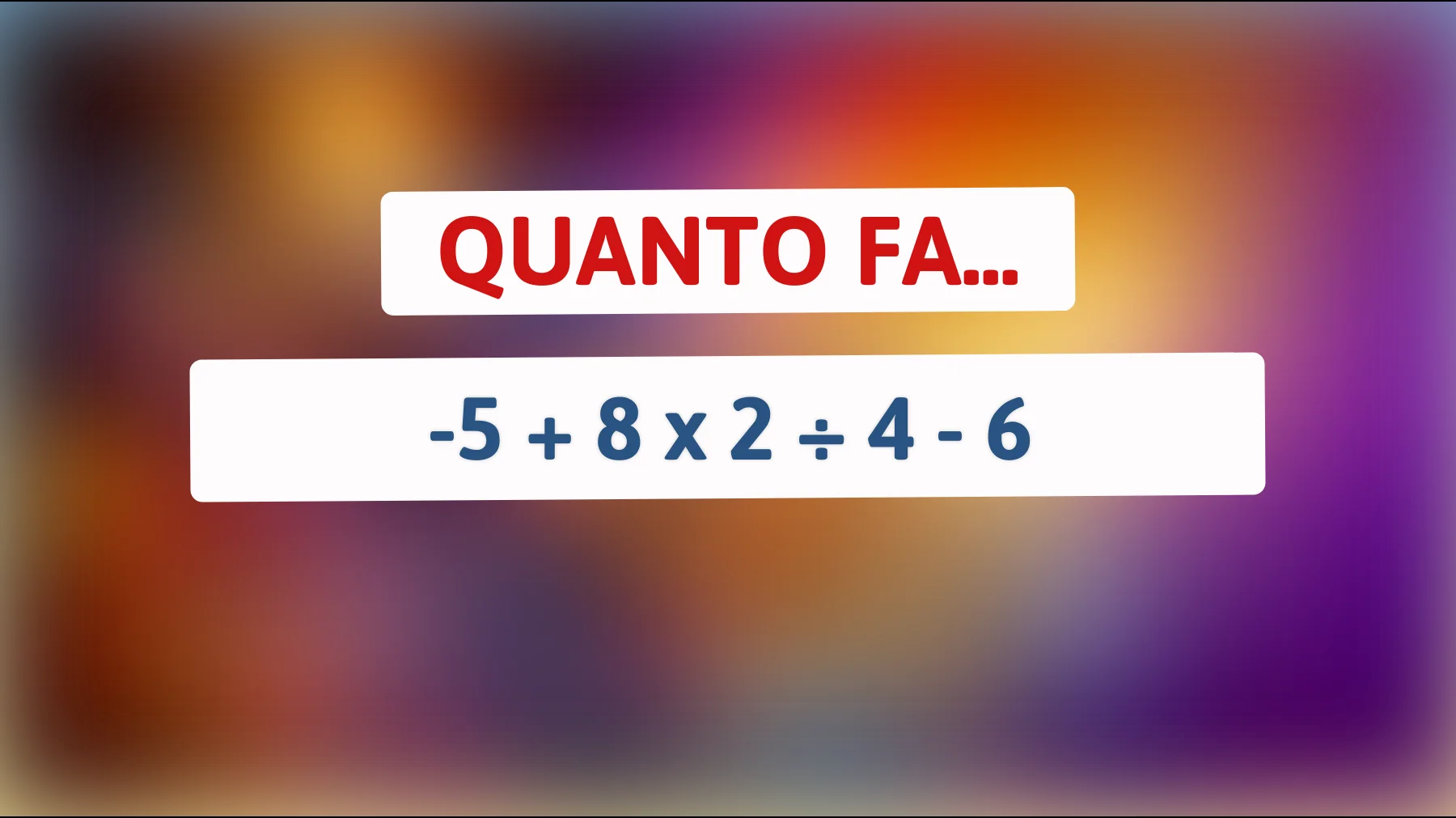 Se risolvi questo indovinello matematico, sei davvero un genio!🔥 Sfida te stesso ora!"