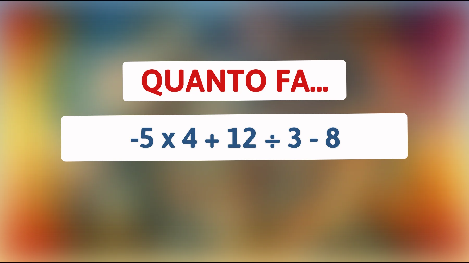 Sfida il tuo cervello: puoi risolvere questo semplice calcolo che solo i veri geni riescono a capire? Non tutti ci riescono!"