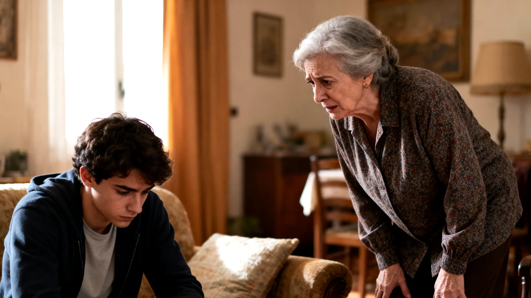 La nonna si preoccupa perché il nipote giovane adulto ha abbandonato gli studi universitari o ha difficoltà a portarli avanti, mostrando scarsa motivazione e mancanza di prospettive chiare per il futuro"