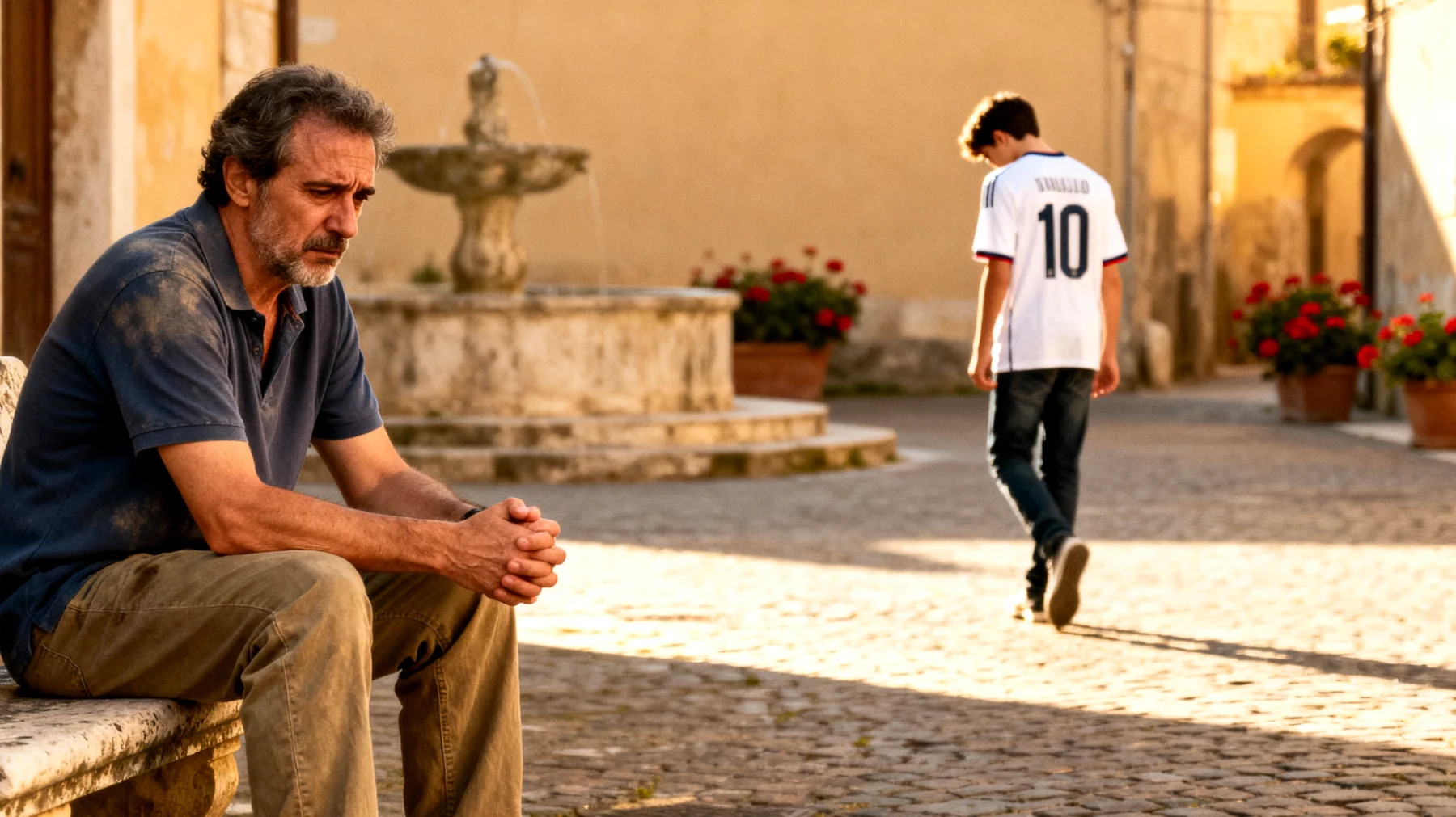 Papà che teme di perdere il legame affettivo con il figlio adolescente che sta diventando sempre più distante e indipendente"